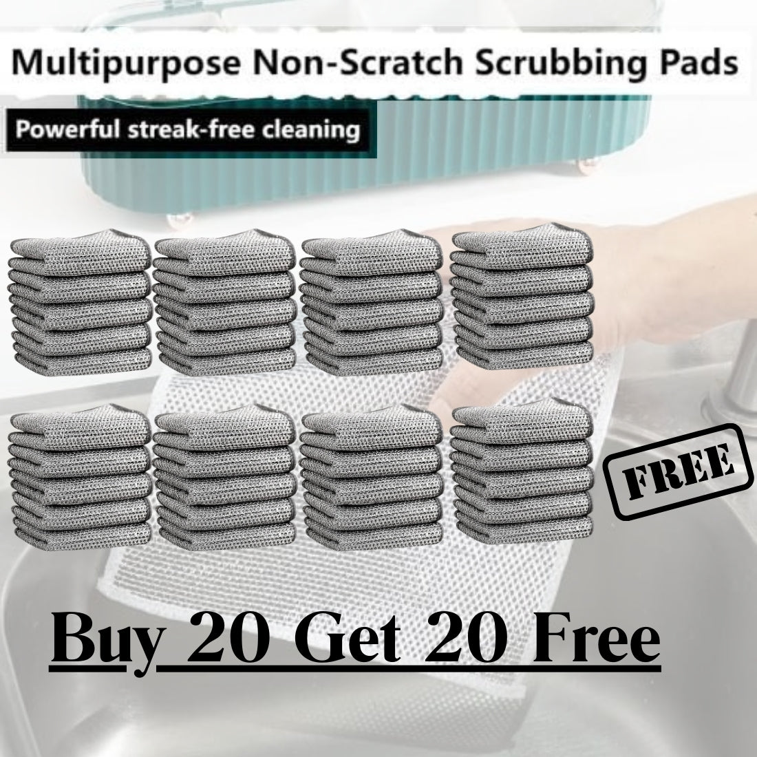 MULTIFUNCTIONAL NON-SCRATCH DISH WASHING CLOTH