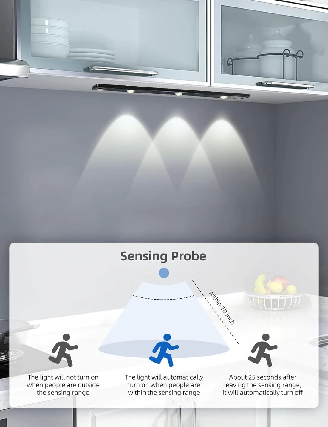 Under The Cabinet Lights : Wireless Motion Sensing Lights