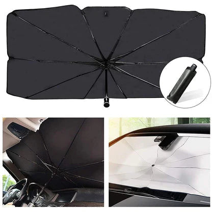 Umbrella Sun Shade for Car Windshield | 2 piece Free Window Sunshade – Stay Cool, Stay Protected!