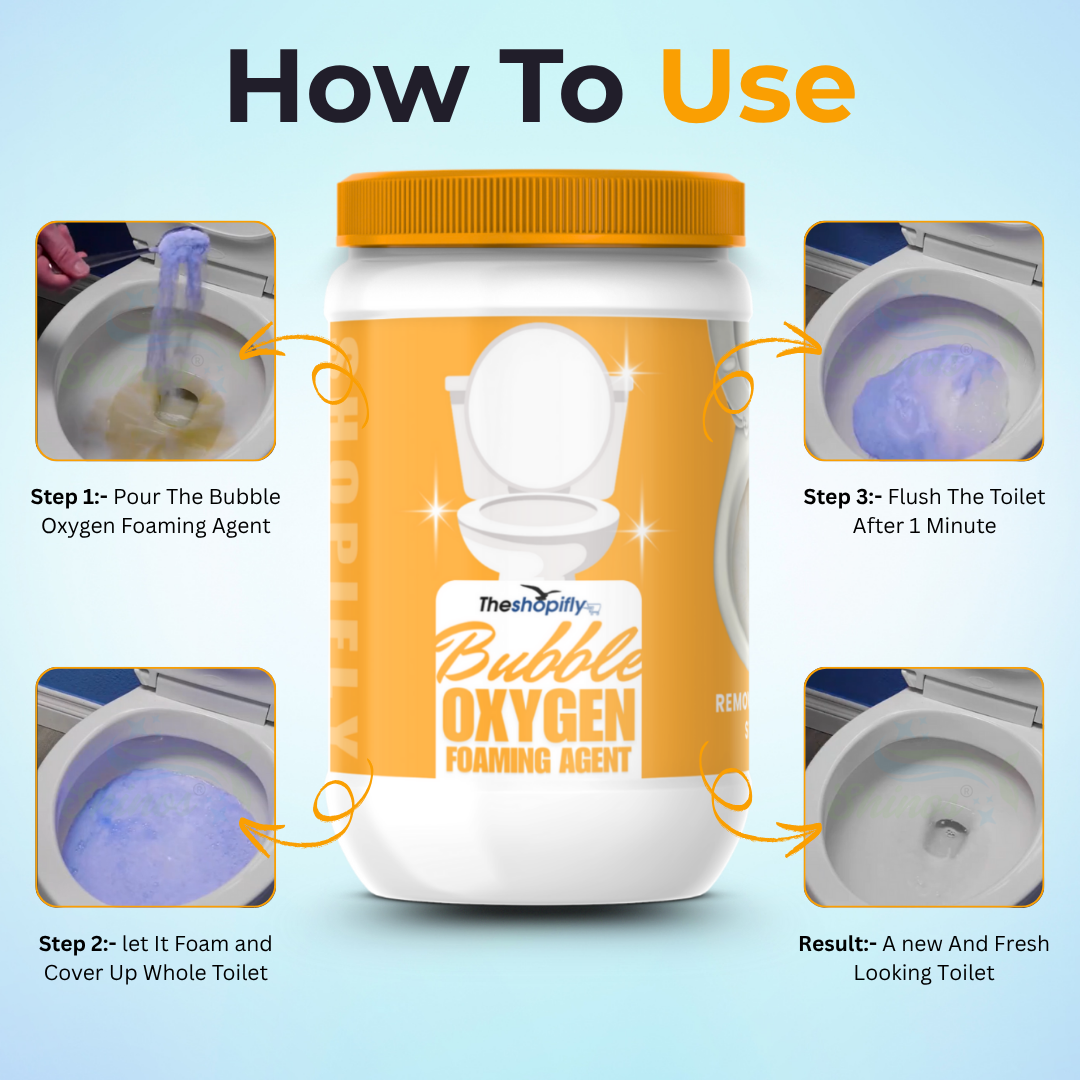 Bubble Oxygen foaming Agent | Powerful Toilet Cleaning — No Scrubbing, No Touching!