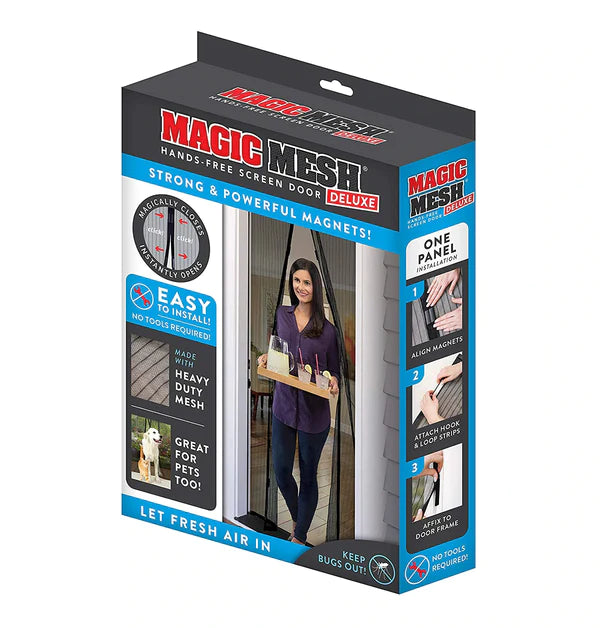 Mesh Magnetic Mosquito Screen Door Net Curtain with Magnets Reinforced Polyester