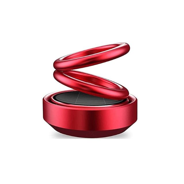 Solar Energy Powered 360 Degree Rotating Double Ring Suspension Air Freshener Perfume