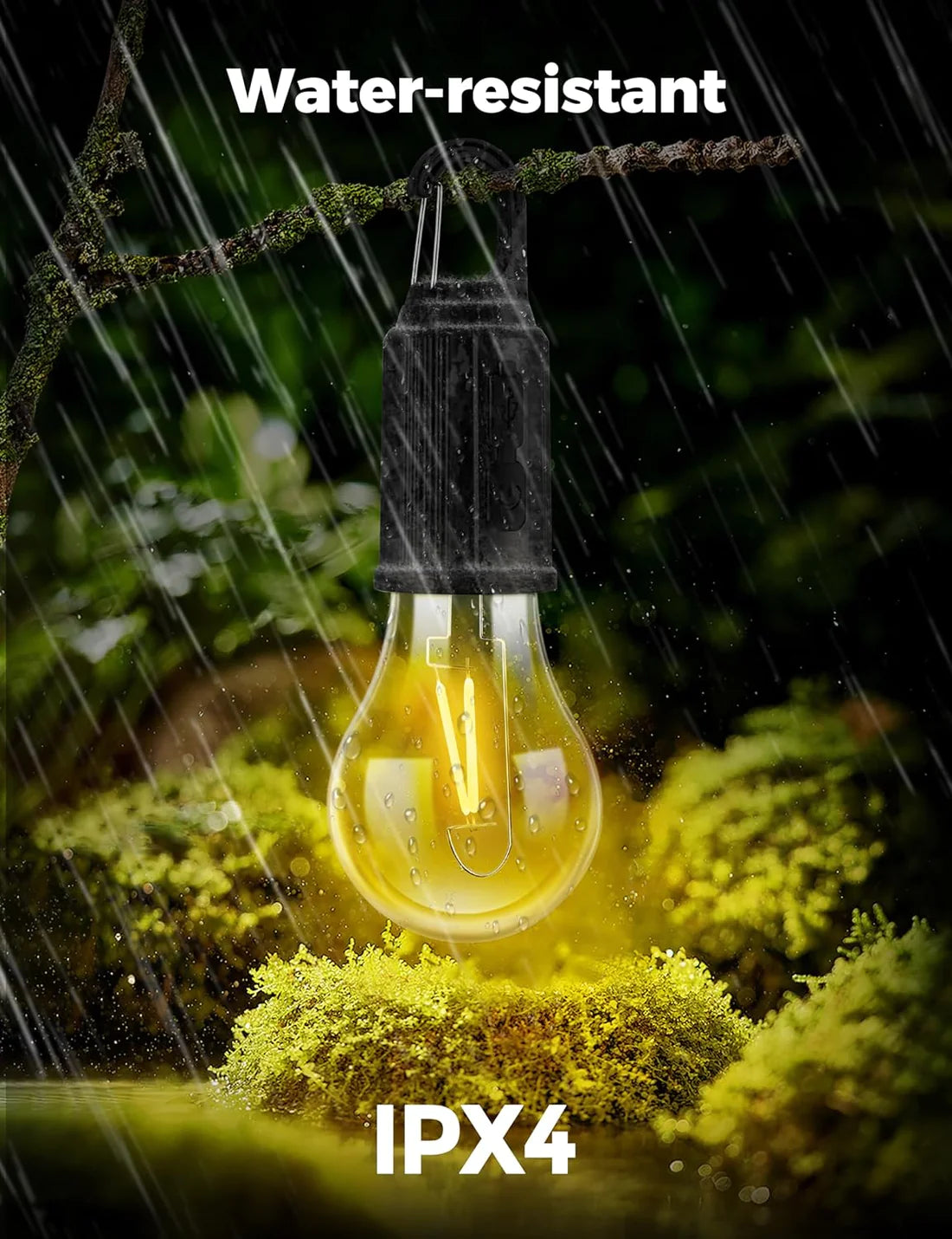 Rechargeable Portable Utility Bulb Light With Hook