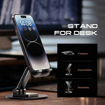 Premium Aluminum Mobile Stand and Tablet With (360° Rotation)