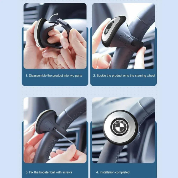 Car Logo Steering Wheel Knob (360 Rotation)