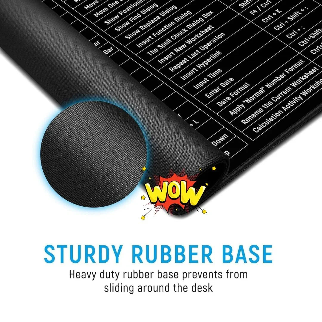 Anti-slip Keyboard Pad with Shortcut Key Patterns (ShortcutSmart Mat)