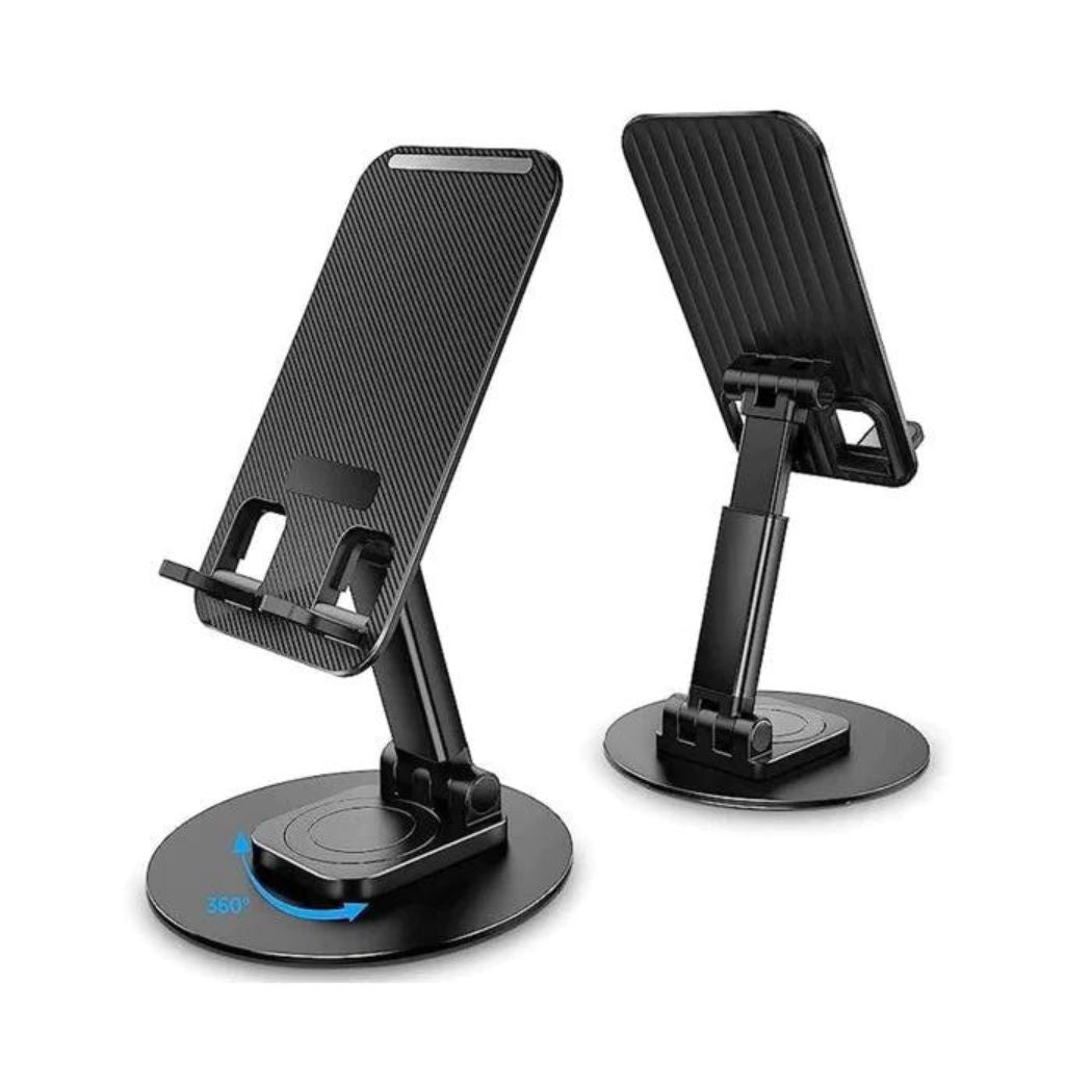 Premium Aluminum Mobile Stand and Tablet With (360° Rotation)