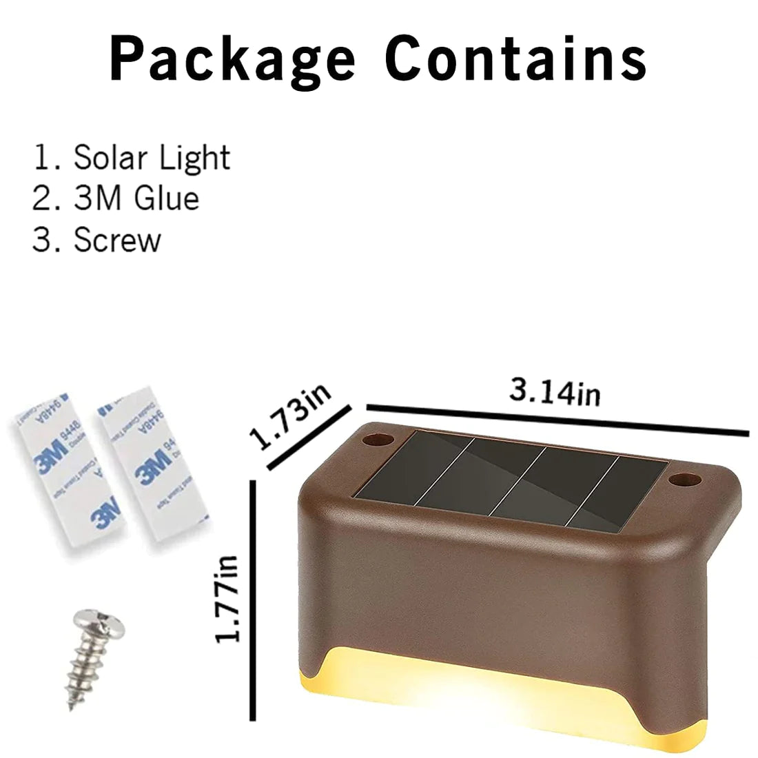 Solar Stair Lights : Auto Light Up In The Dark (Pack of 2)