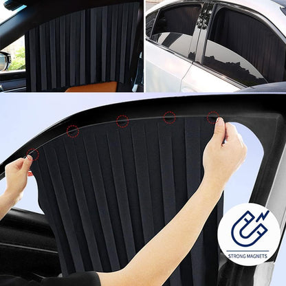 Magnetic Car Side Window Sunshade Curtains | Removable Privacy & Heat Protection