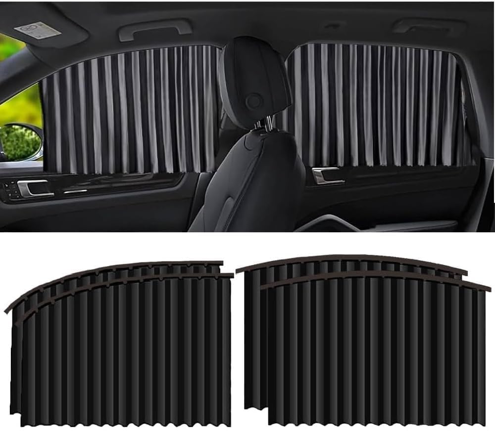 Magnetic Car Side Window Sunshade Curtains | Removable Privacy & Heat Protection