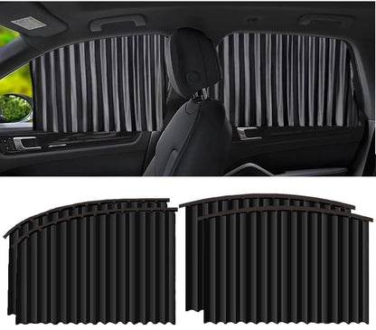 Magnetic Car Side Window Sunshade Curtains | Removable Privacy & Heat Protection