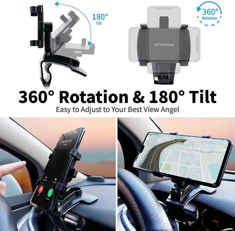 360 Degree Multifunctional Car Mobile Holder