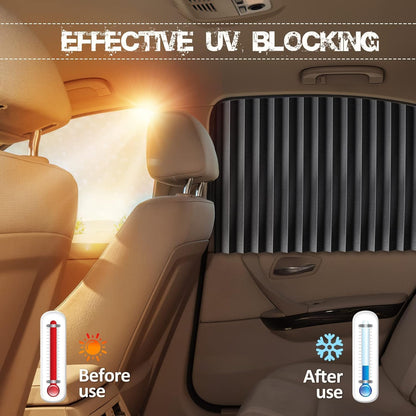 Magnetic Car Side Window Sunshade Curtains | Removable Privacy & Heat Protection