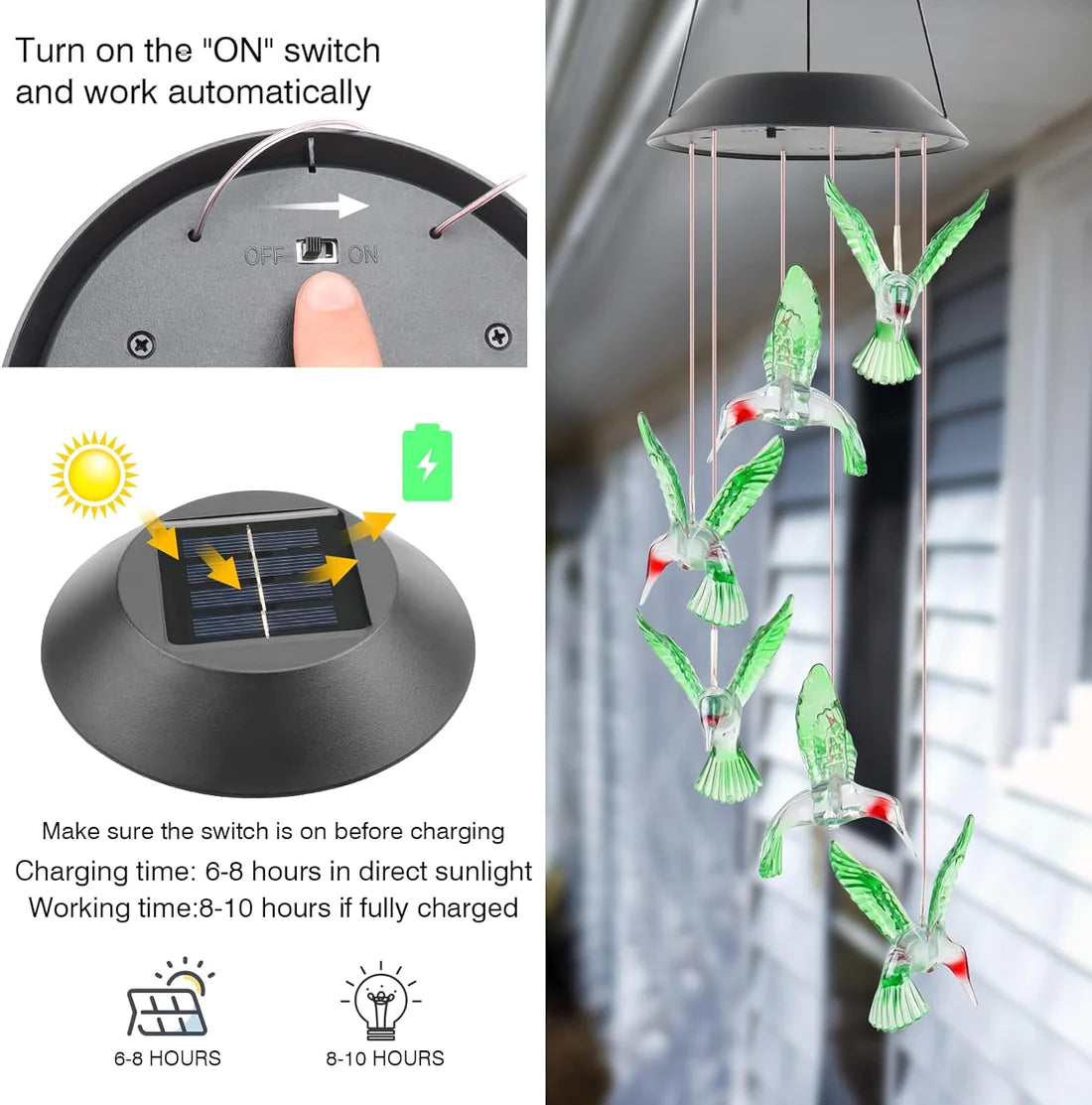 Solar Hummingbirds Chime