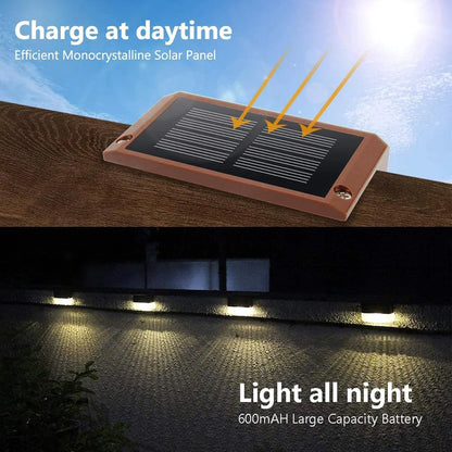 Solar Stair Lights : Auto Light Up In The Dark (Pack of 2)