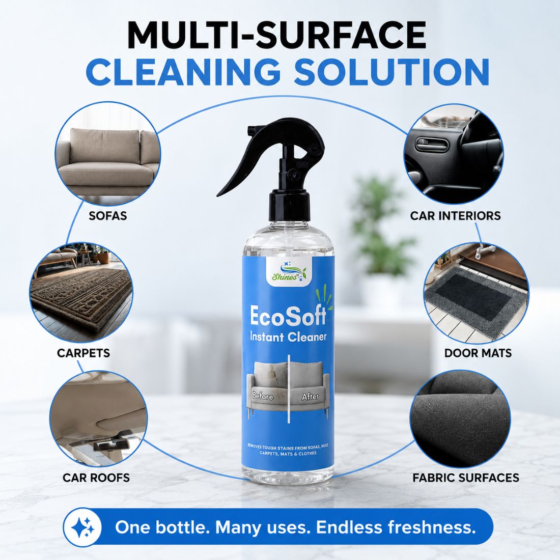 Ecosoft Upholstery Cleaner | 650 GSM Microfiber Cloth