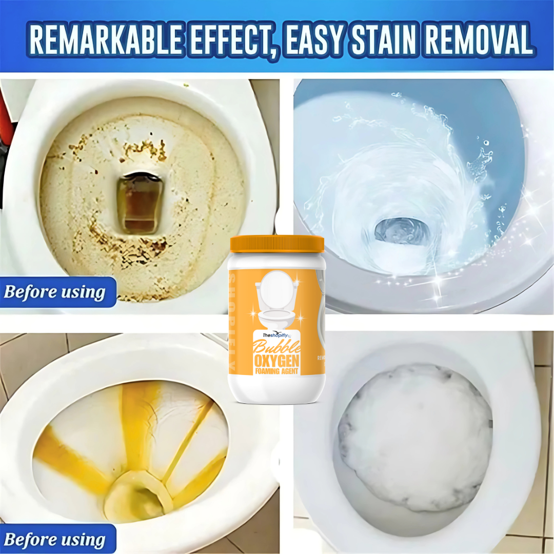 Bubble Oxygen foaming Agent | Powerful Toilet Cleaning — No Scrubbing, No Touching!