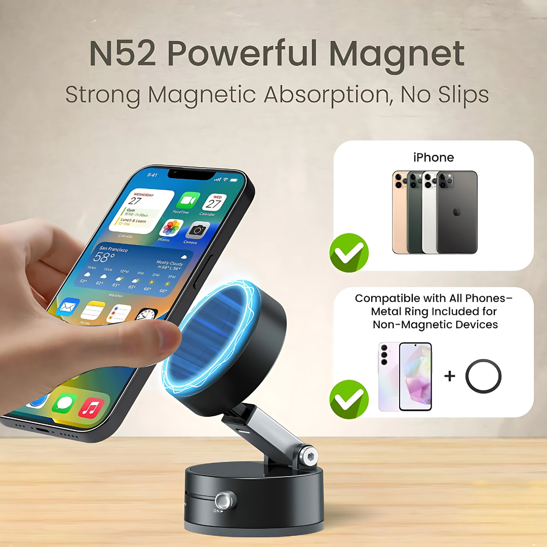 Vacuum Magnetic Suction Phone Holder