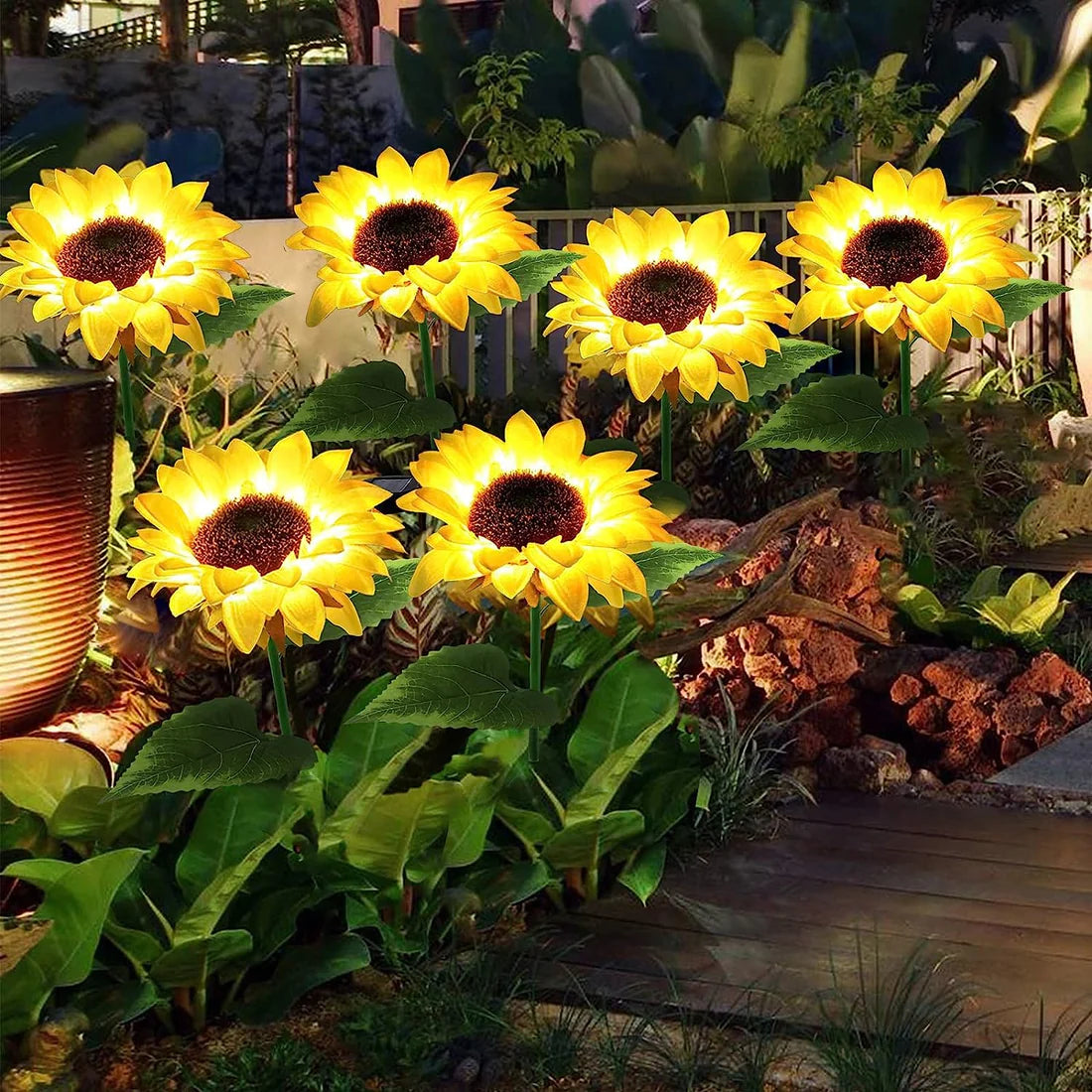 Everlasting Glow-In-The-Dark Solar Sunflower Lights