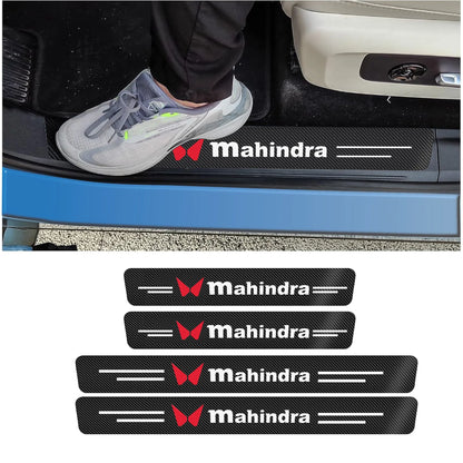 CARBON FIBER LEATHER DOOR SILL PROTECTOR